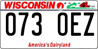 WI license plate 073OEZ