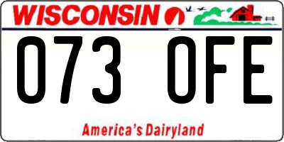 WI license plate 073OFE