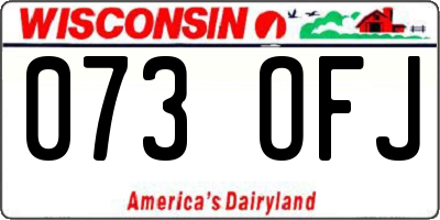 WI license plate 073OFJ