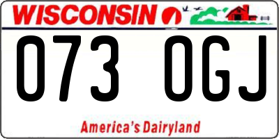 WI license plate 073OGJ