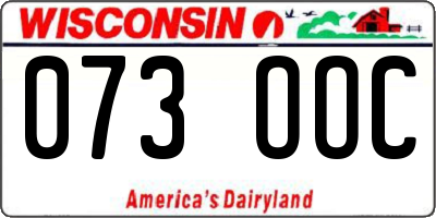 WI license plate 073OOC