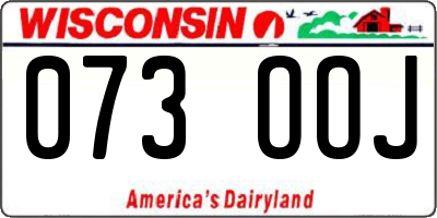 WI license plate 073OOJ