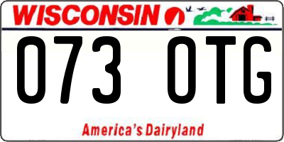 WI license plate 073OTG