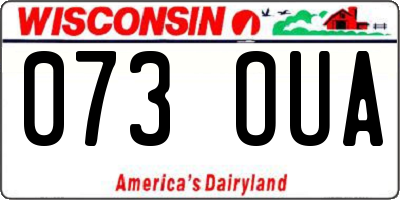 WI license plate 073OUA