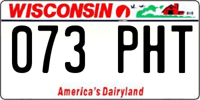 WI license plate 073PHT