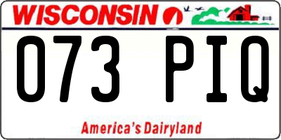 WI license plate 073PIQ