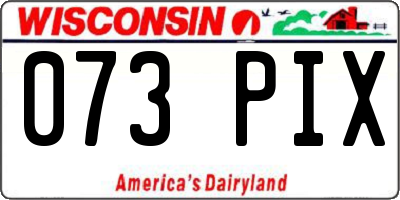 WI license plate 073PIX