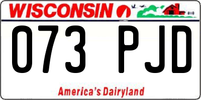 WI license plate 073PJD