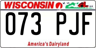 WI license plate 073PJF