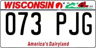 WI license plate 073PJG