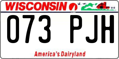 WI license plate 073PJH