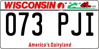 WI license plate 073PJI