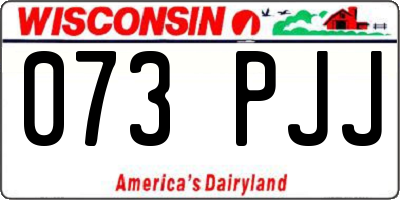 WI license plate 073PJJ