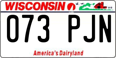 WI license plate 073PJN