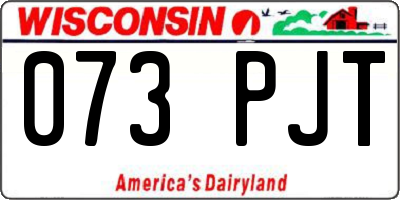 WI license plate 073PJT