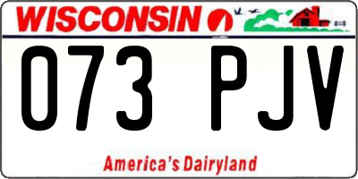 WI license plate 073PJV
