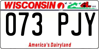WI license plate 073PJY