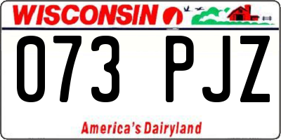 WI license plate 073PJZ