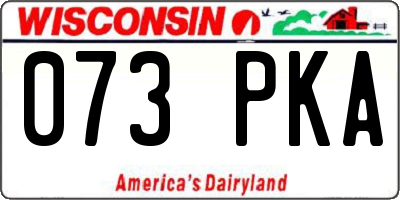 WI license plate 073PKA