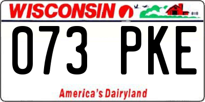 WI license plate 073PKE