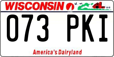 WI license plate 073PKI