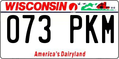 WI license plate 073PKM