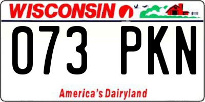WI license plate 073PKN