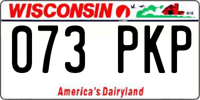WI license plate 073PKP