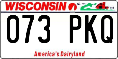 WI license plate 073PKQ