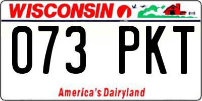 WI license plate 073PKT