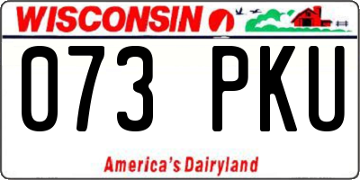 WI license plate 073PKU