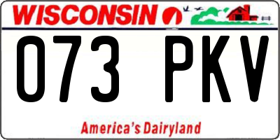 WI license plate 073PKV
