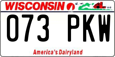 WI license plate 073PKW
