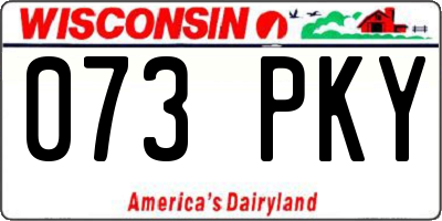 WI license plate 073PKY