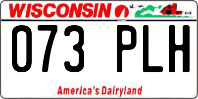 WI license plate 073PLH