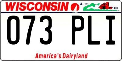 WI license plate 073PLI