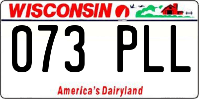WI license plate 073PLL