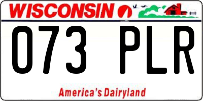 WI license plate 073PLR
