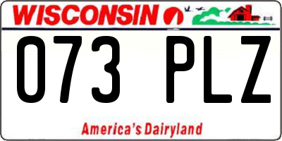 WI license plate 073PLZ