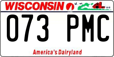 WI license plate 073PMC