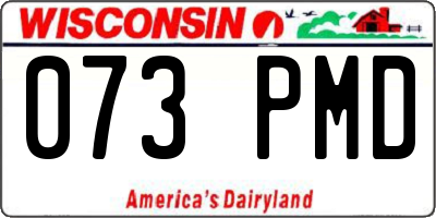 WI license plate 073PMD