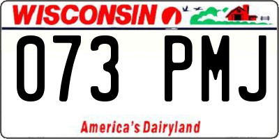WI license plate 073PMJ