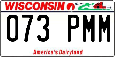 WI license plate 073PMM