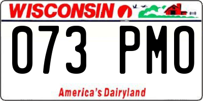 WI license plate 073PMO