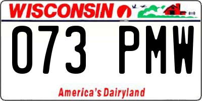 WI license plate 073PMW