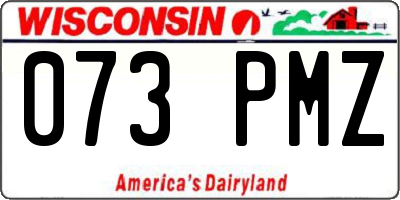 WI license plate 073PMZ