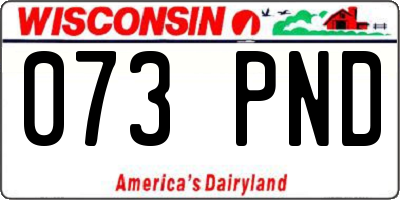 WI license plate 073PND