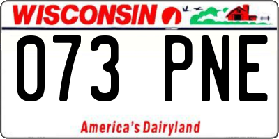 WI license plate 073PNE