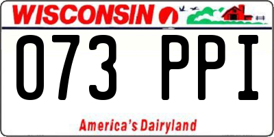 WI license plate 073PPI