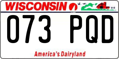 WI license plate 073PQD